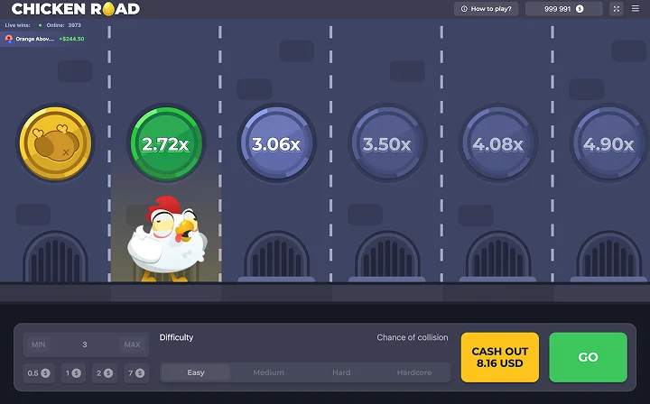 Chicken Road žaidimo eiga